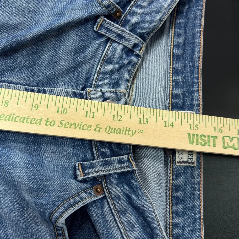 Boho‎ We The Free CRVY High Rise Flare Jeans 33 70s Retro Blue Denim